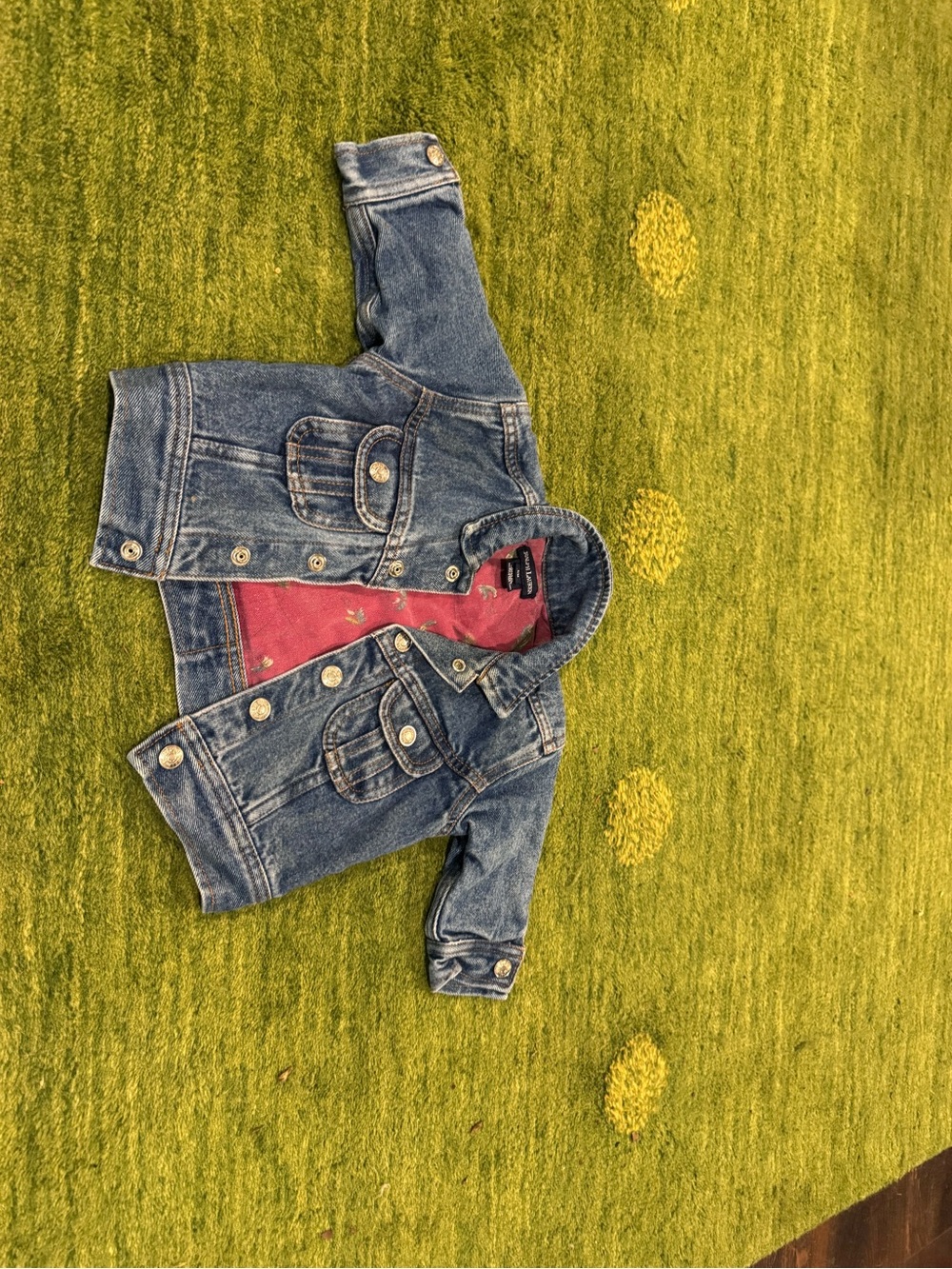 Vintage 1980 Ralph Lauren denim jacket babies 3 months to 12 months rare mallard